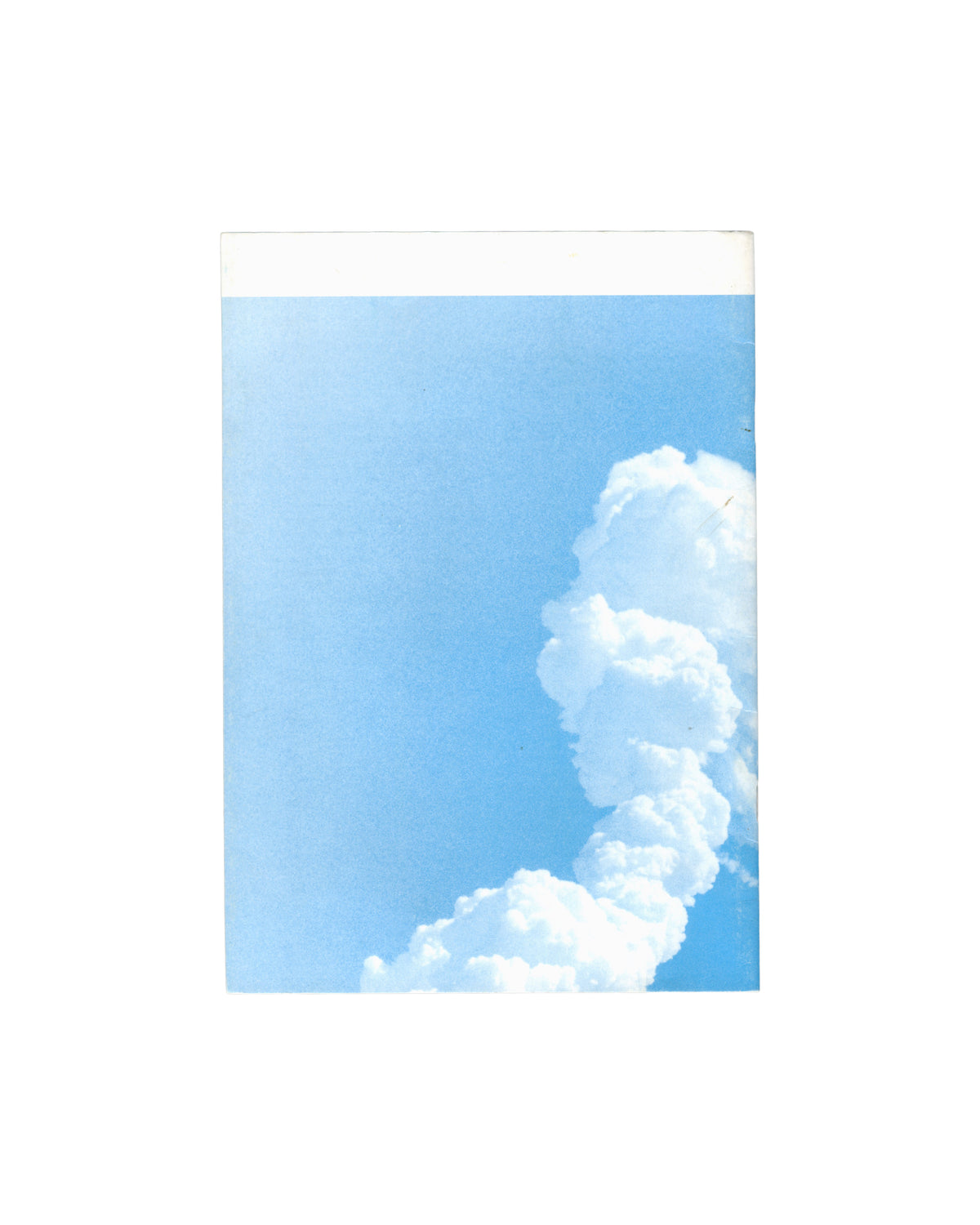 Armando et al., De Schoonheid van het Kwaad, Amersfoort, 2001, back cover, pale blue sky with white cumulus cloud, lower right