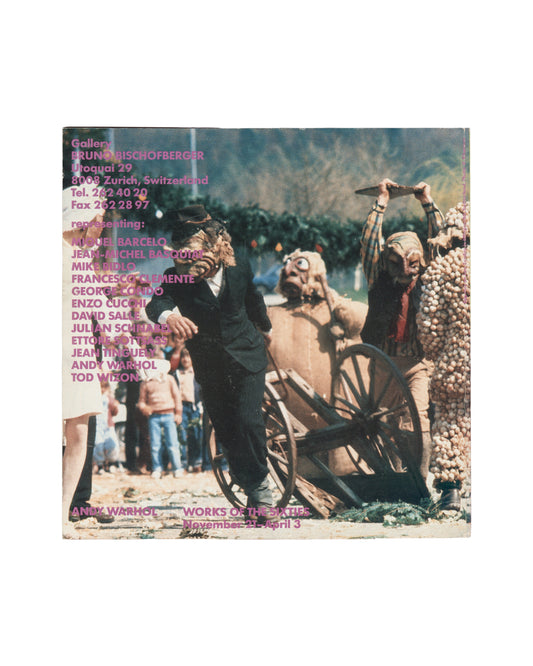 CADY NOLAND, Artforum International, January 1993, back cover, Galerie Bruno Bischofberger advertisement, Zurich, with carnival photograph