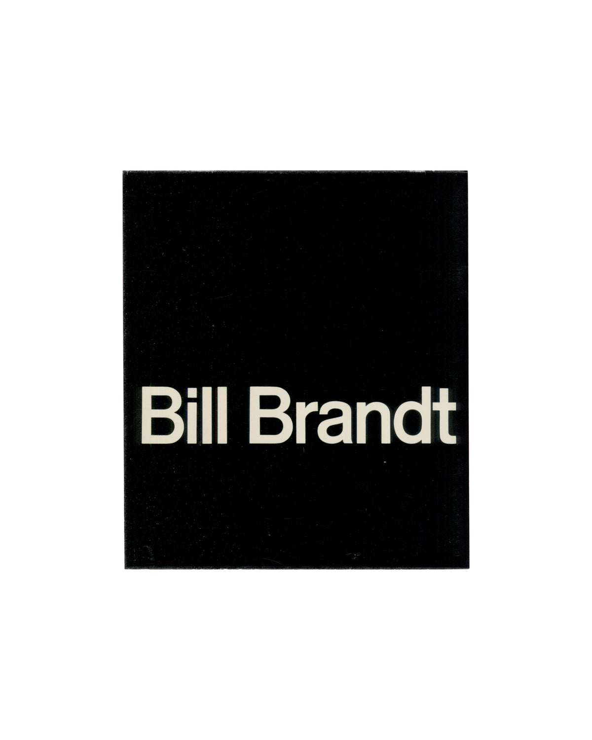 Bill Brandt, Photographs, Hayward Gallery London 1970, back cover, plain black, design Herbert Spencer