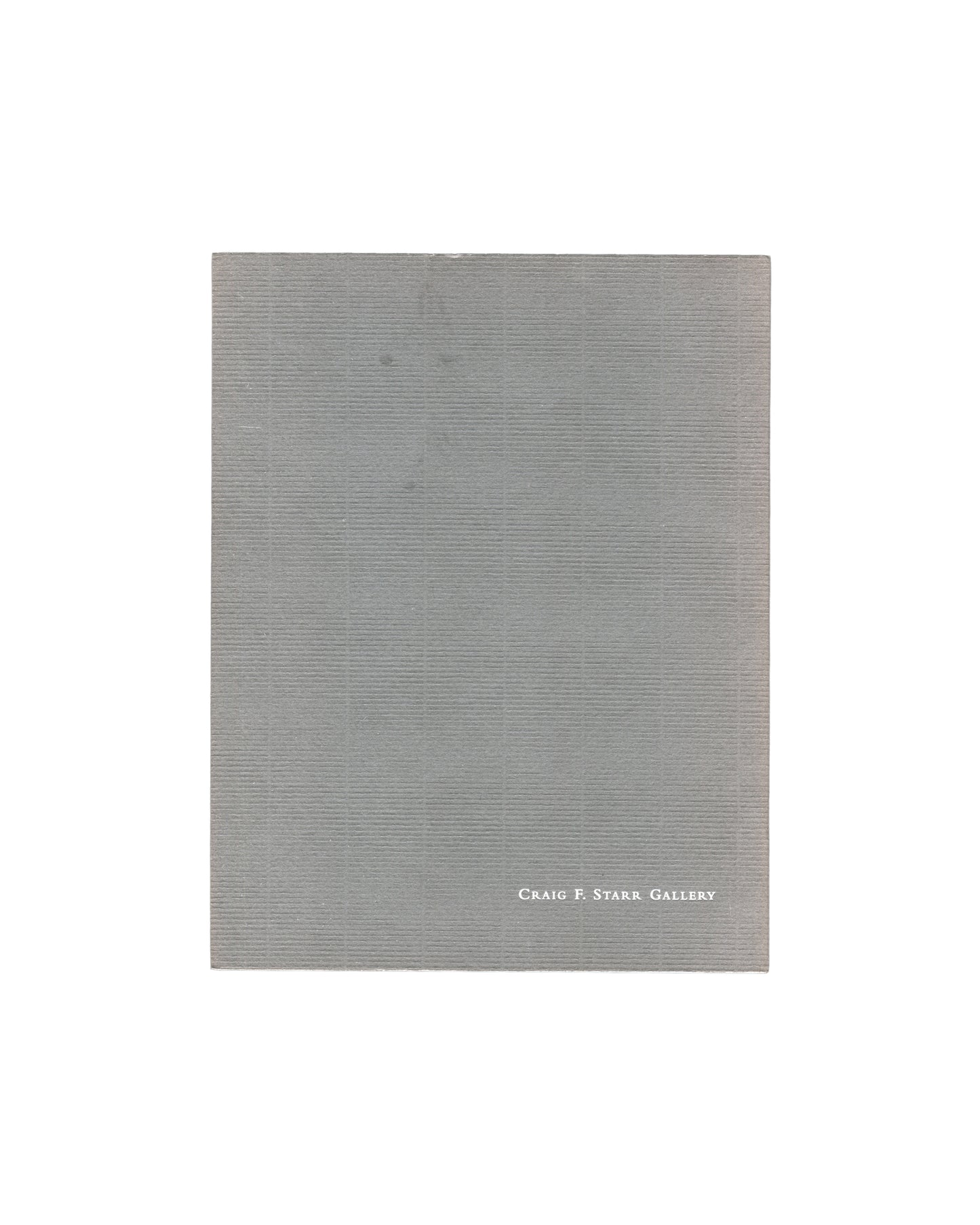 Back Cover: Surface / Infinity: Vija Celmins, Brice Marden, Agnes Martin ribbed grey textured card