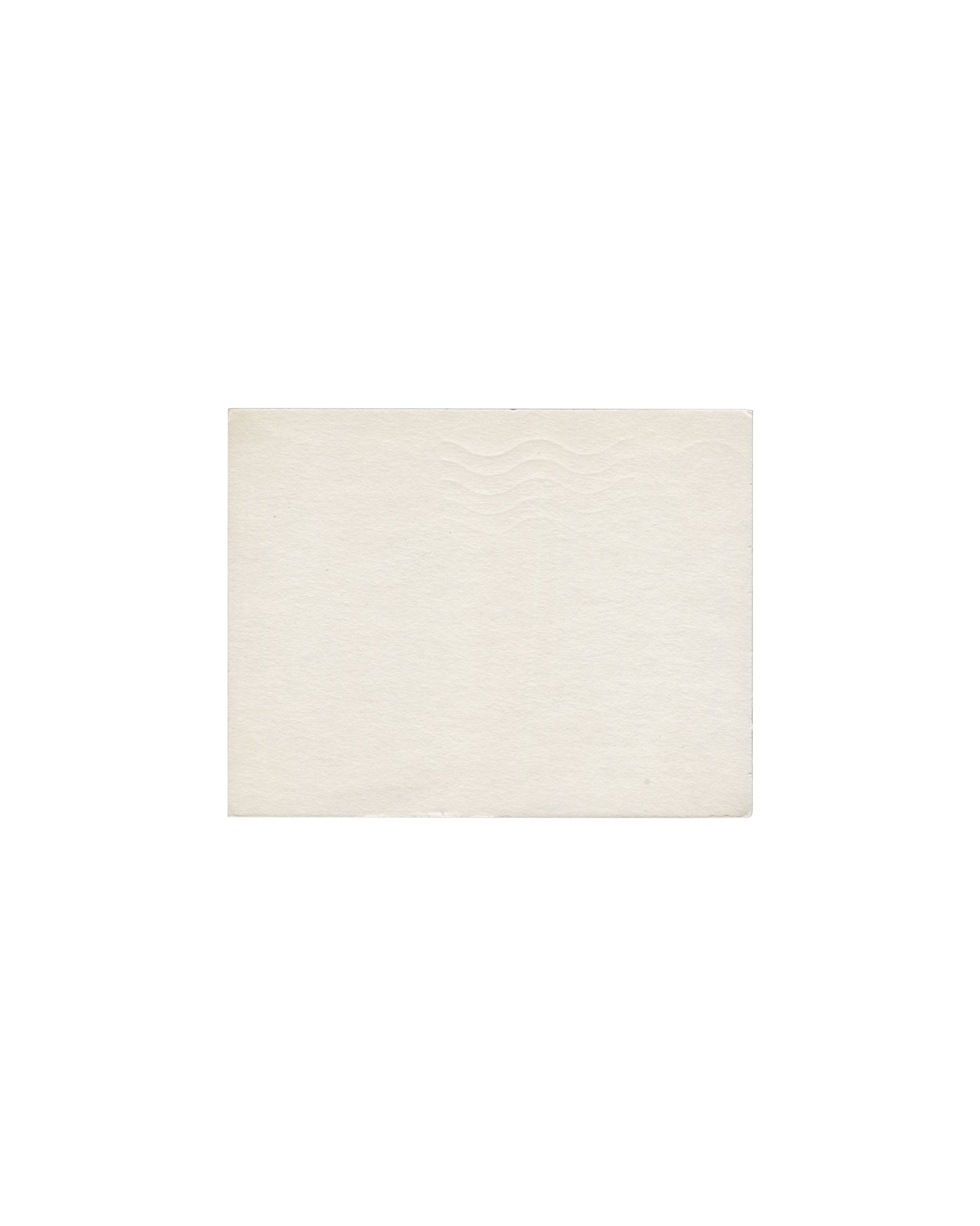 Verso Lucien Clergue, Photographies 1954–1961, Musée des Arts Décoratifs, Paris, 1962. Invitation verso: plain cream card; blind-embossed motif at centre, visible as a faint impressed relief without ink. Light age toning, minor surface impressions.