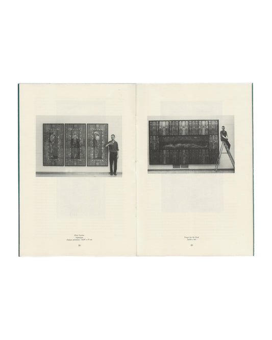Simon Crump, My Six Miracles & Other Works, 1992, interior spread with installation photographs