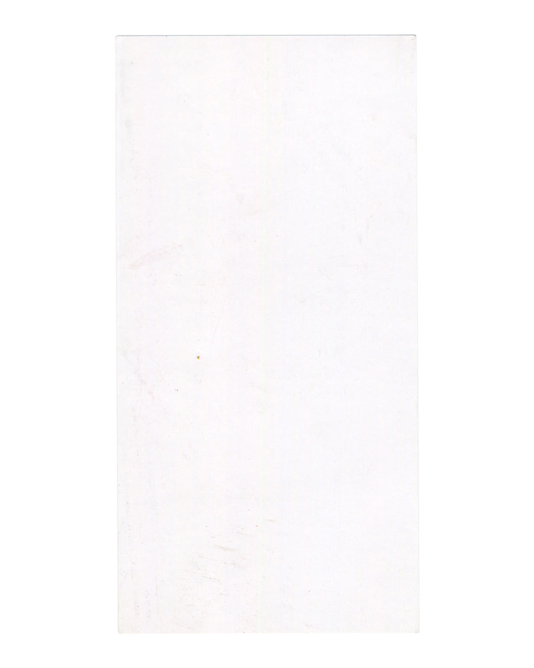 Isa Genzken, Filmprogramm, announcement card verso. Delphi Filmpalast am Zoo, Berlin, 2013. Plain white card stock, no text or image. Minor toning and storage marks visible.