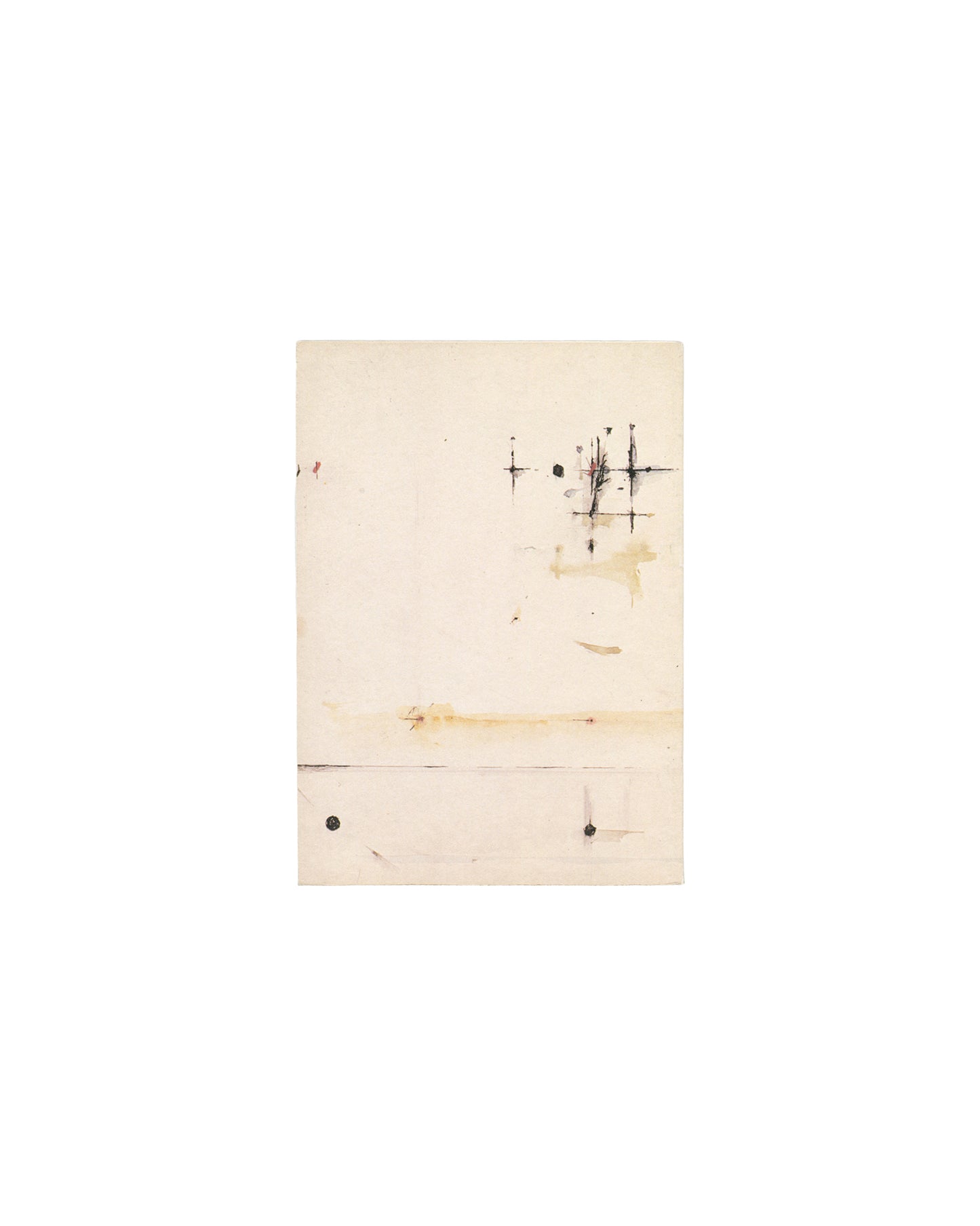 Richard Hamilton, Drawings prints and paintings 1941–55, Anthony d'Offay, 1979, back cover with printed notational marks and ruled lines