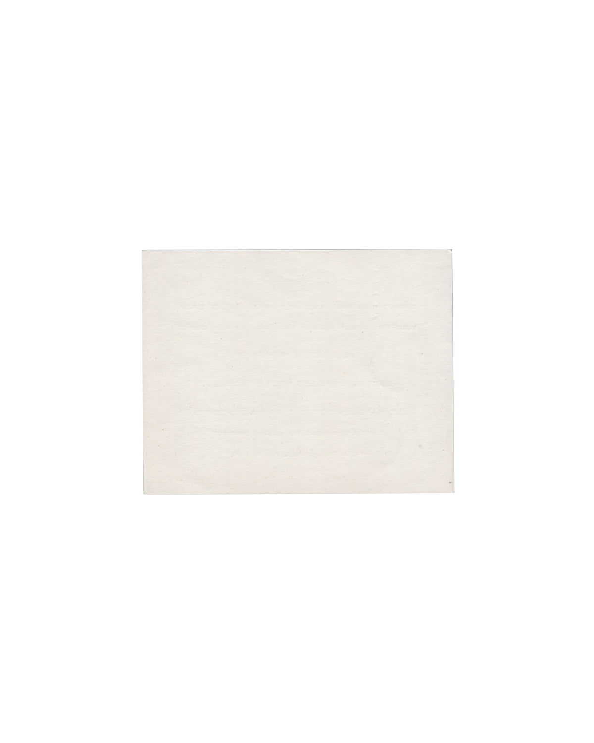 Verso Walter Mehring, Mais où sont les neiges Dada…, 1966. Invitation verso: plain cream card stock, unprinted; light age toning and faint surface marks.