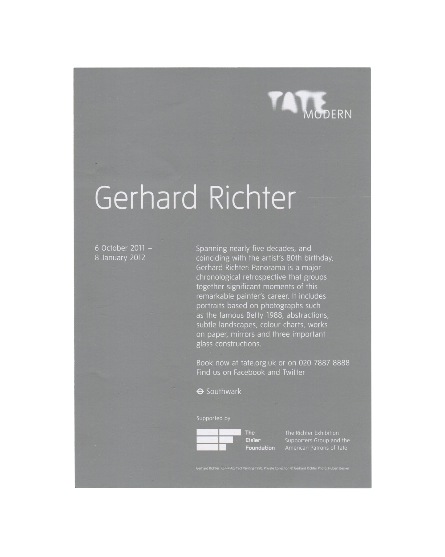 Gerhard Richter — Panorama, Tate Modern, London, 2011