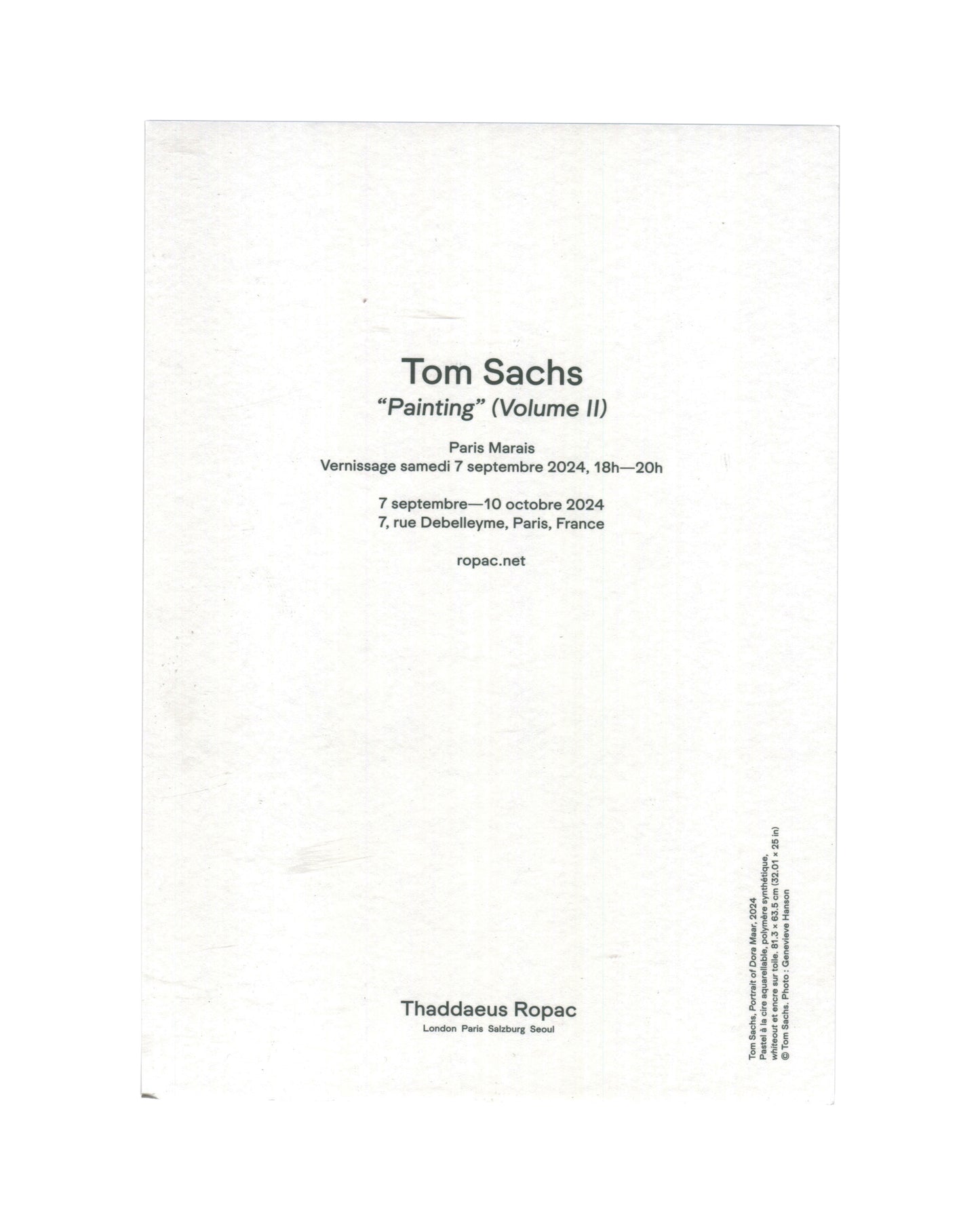 Tom Sachs — “Painting” (Volume II), Thaddaeus Ropac, Paris, 2024