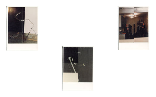 3 Wade Guyton postcards of his black and white paintings from his Serpentine Gallery Exhibition 2017