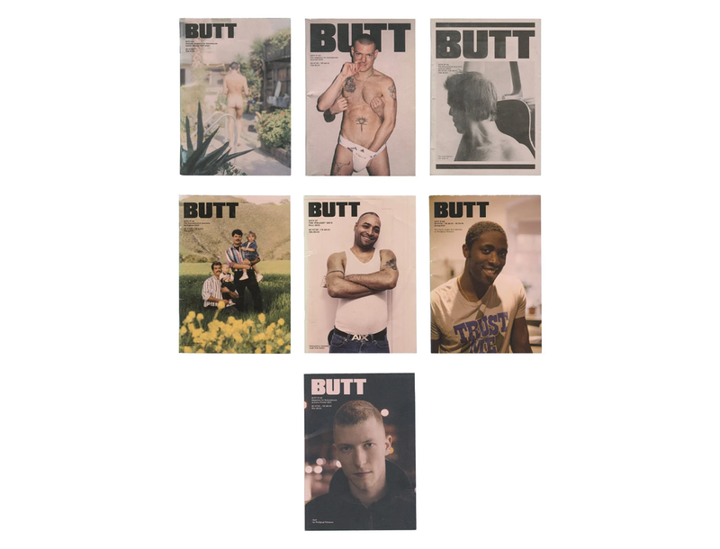 Gert Jonkers and Jop van Bennekom, BUTT Magazine, Nos. 20, 23–29, eight front covers, Amsterdam, 2007–2011
