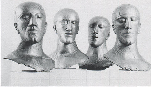 Elisabeth Frink, Four Heads, 1976, reproduced in Women's Images of Men, ICA, London, 1980