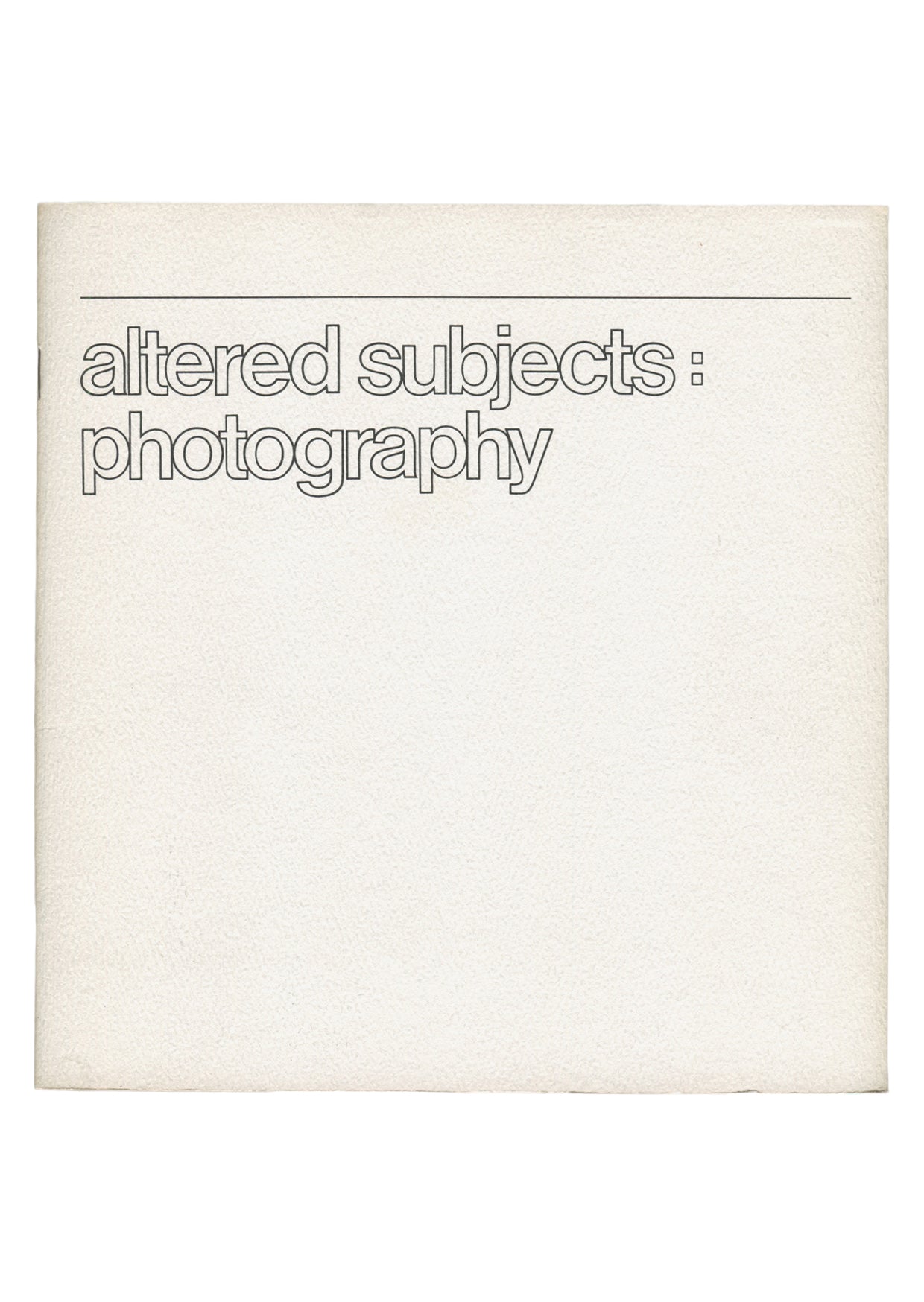 RICHARD PRINCE / Group, Altered Subjects: Photography, Ben Shahn Gallery, 1980, front cover
