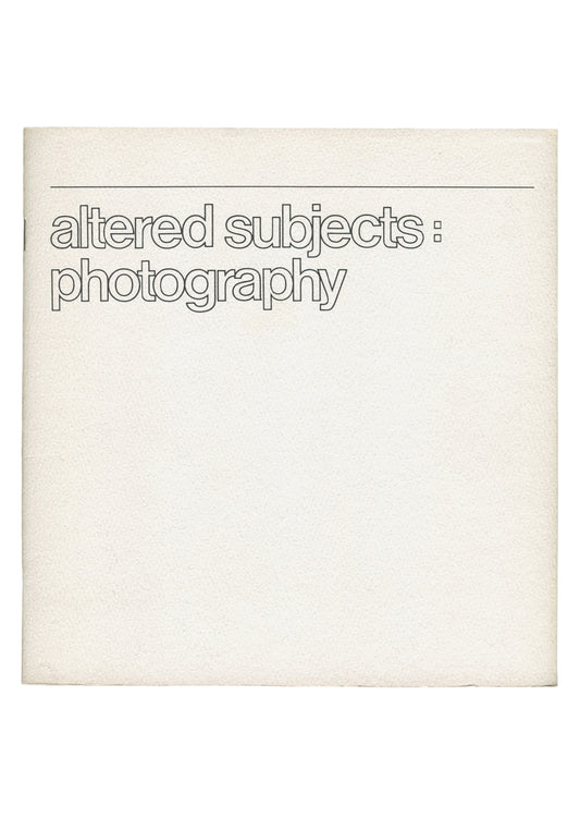 RICHARD PRINCE / Group, Altered Subjects: Photography, Ben Shahn Gallery, 1980, front cover
