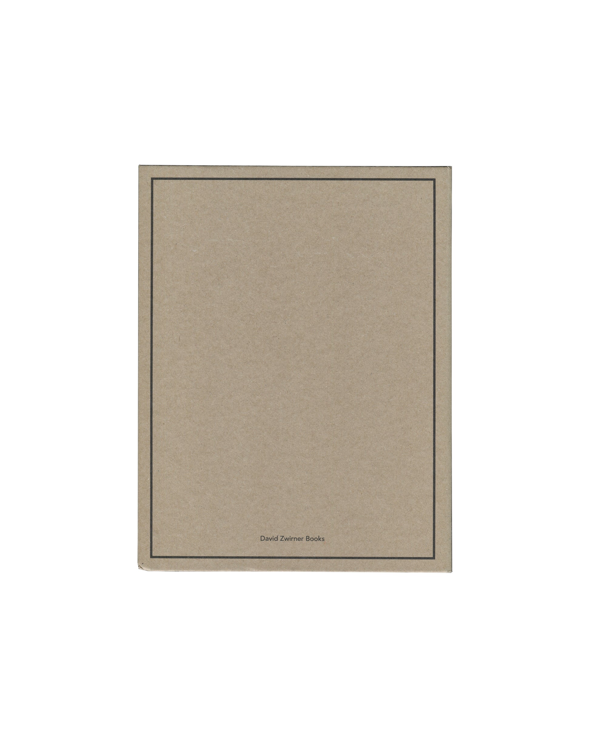 A  back cover of Anni Albers minimalist kraft paper book with a thin black border and the text 'David Zwirner Books' printed at the bottom center, shown on a plain white background.