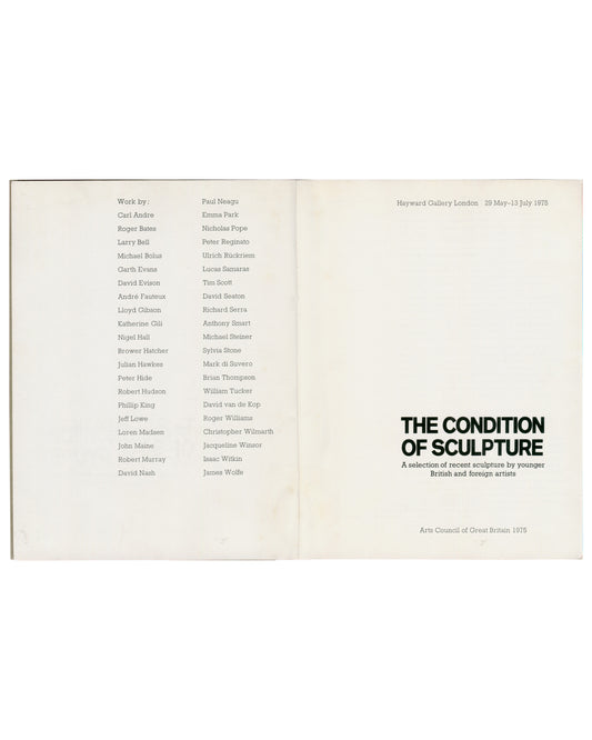 THE CONDITION OF SCULPTURE, Hayward Gallery, London, 1975