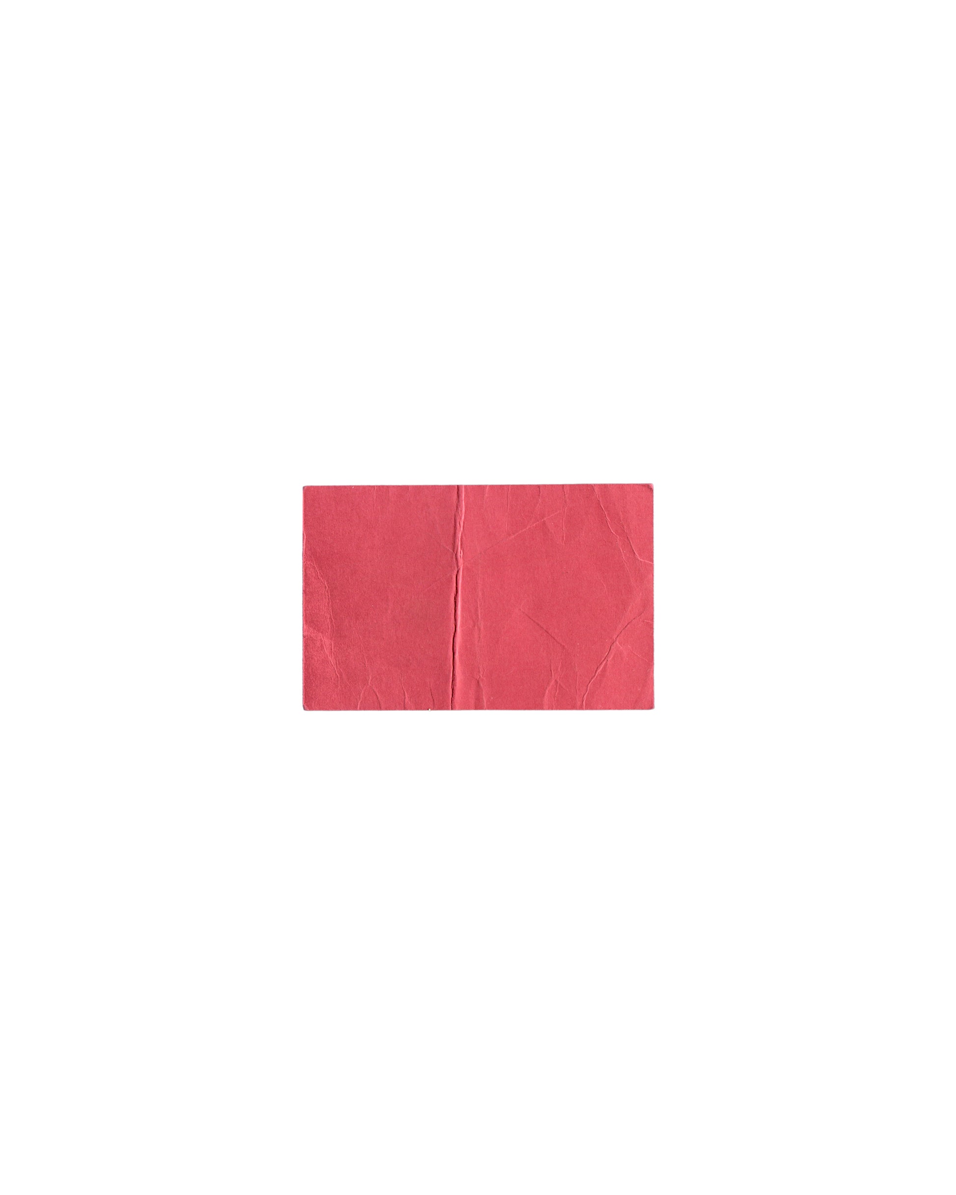 Red exhibition card, Carl Andre Whitechapel retrospective, 1978