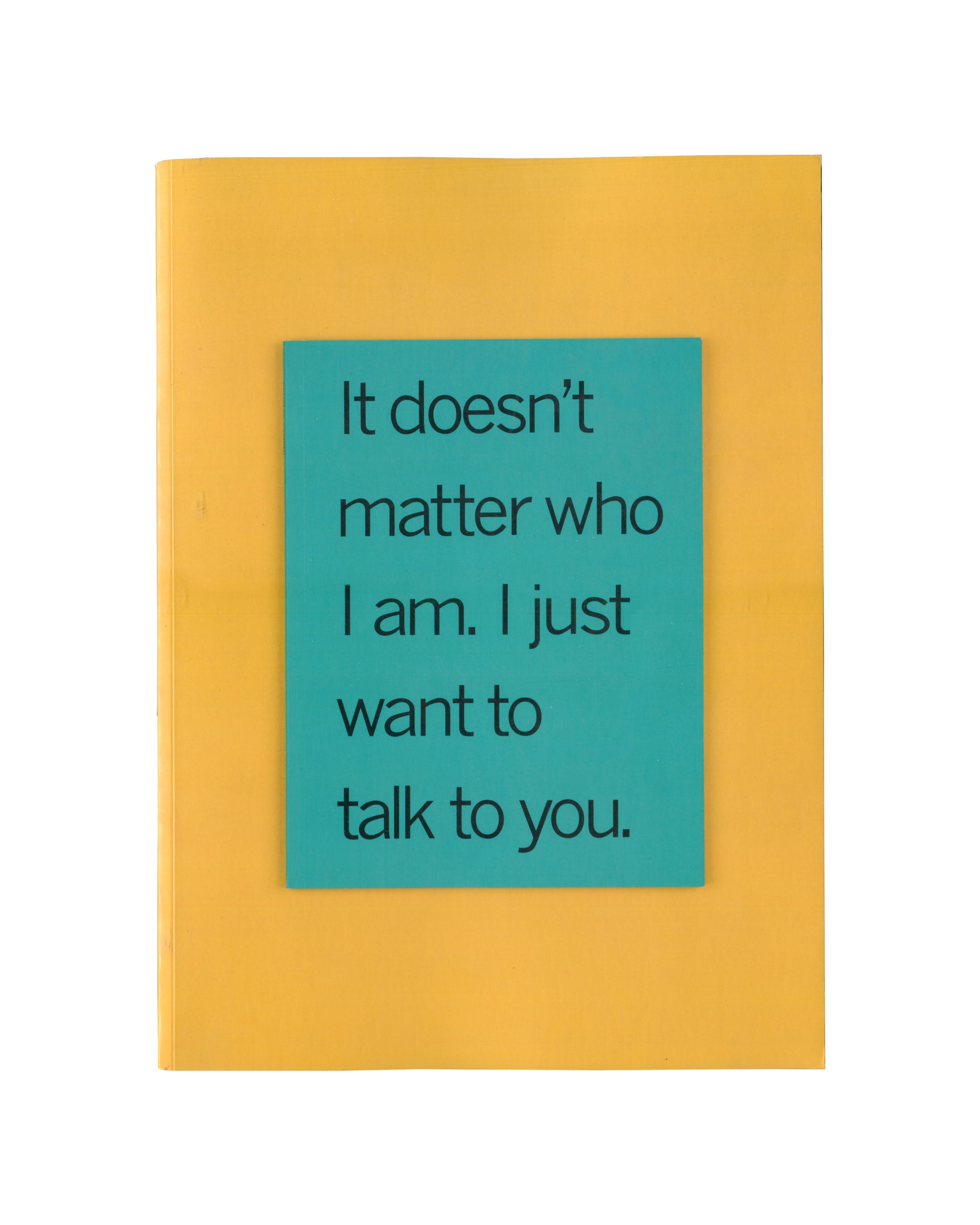 Tony Arefin / Douglas Gordon, It Doesn't Matter Who I Am, Tramway 1993, reproduced on Arefin & Arefin cover