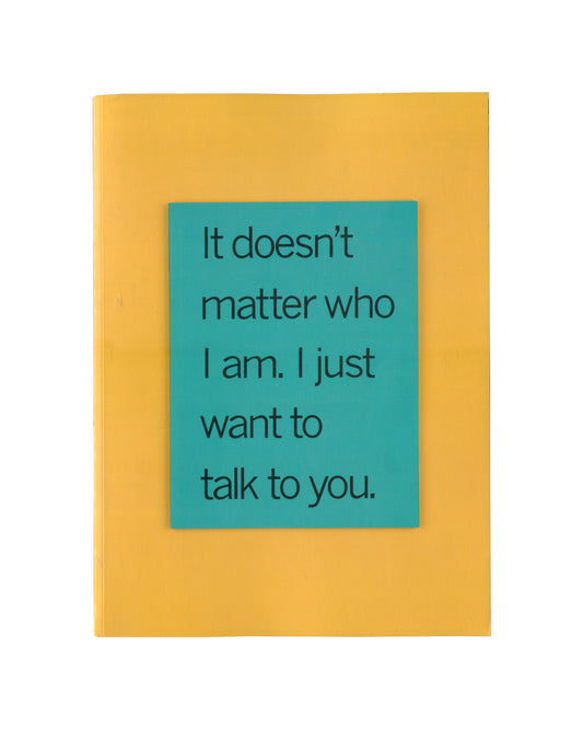 Tony Arefin / Douglas Gordon, It Doesn't Matter Who I Am, Tramway 1993, reproduced on Arefin & Arefin cover