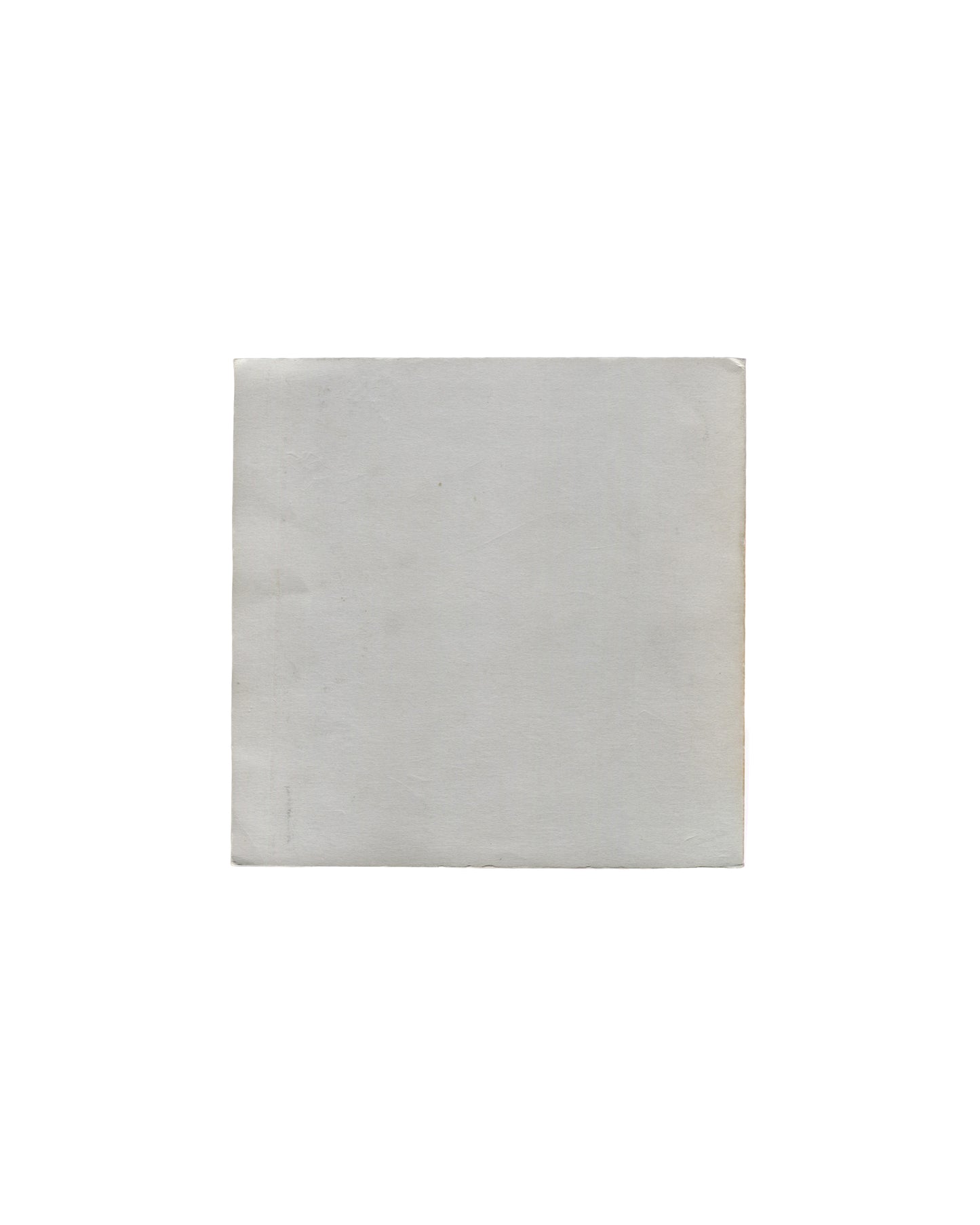Balthus, Balthus / Cantini catalogue reverse, 1973, plain off-white wrappers, light surface marking