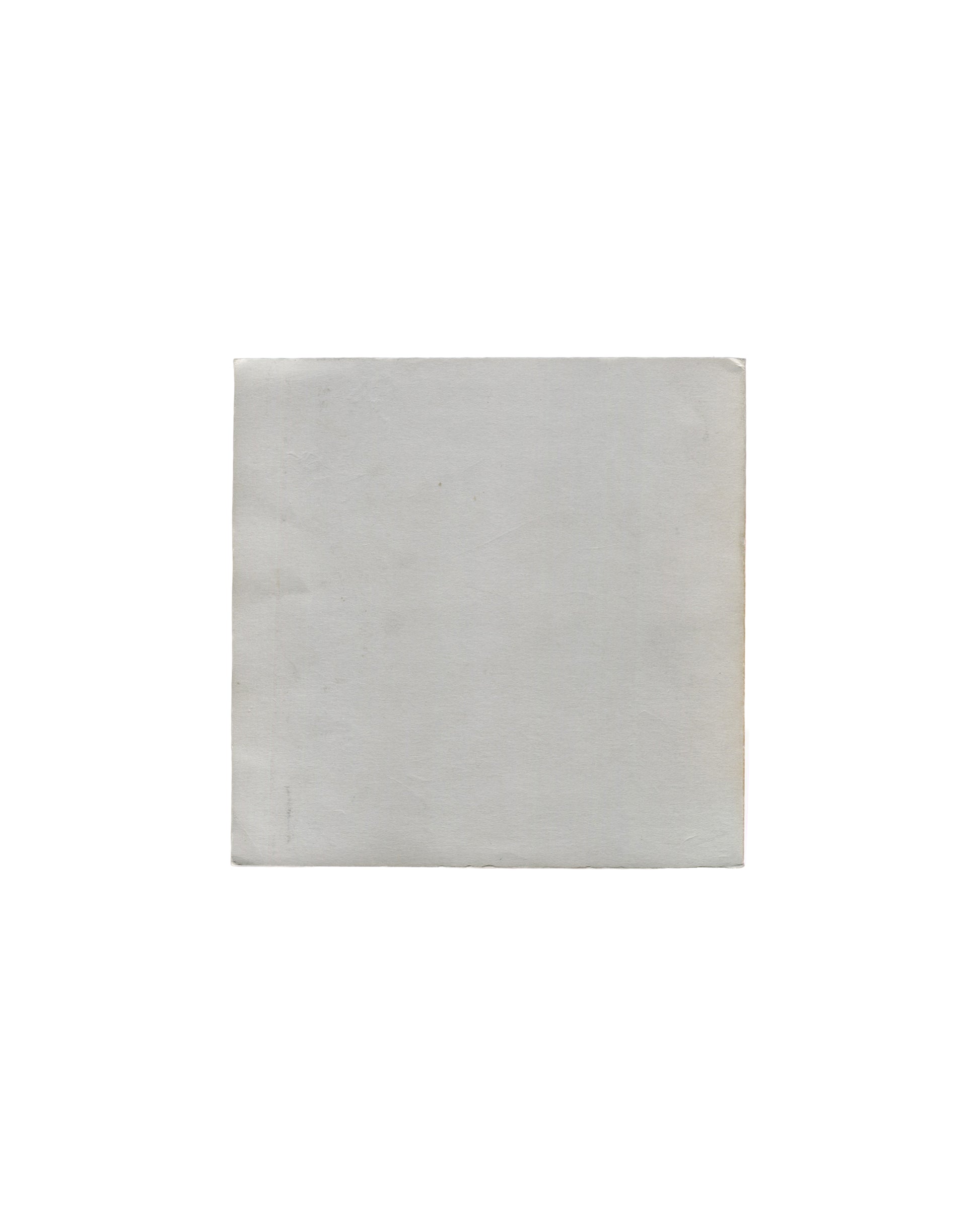 Balthus, Balthus / Cantini catalogue reverse, 1973, plain off-white wrappers, light surface marking
