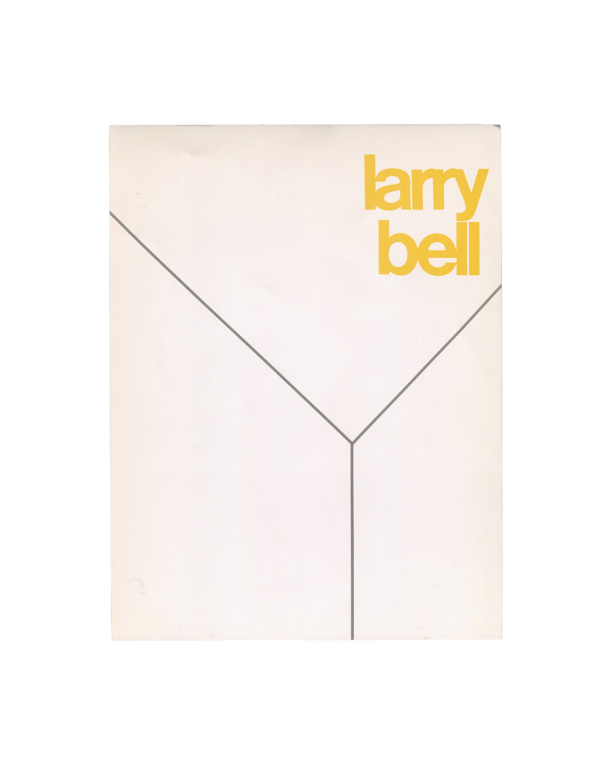 Larry Bell, 6 Artists 6 Exhibitions, Walker Art Center, 1968, Bell section cover with geometric line drawing
