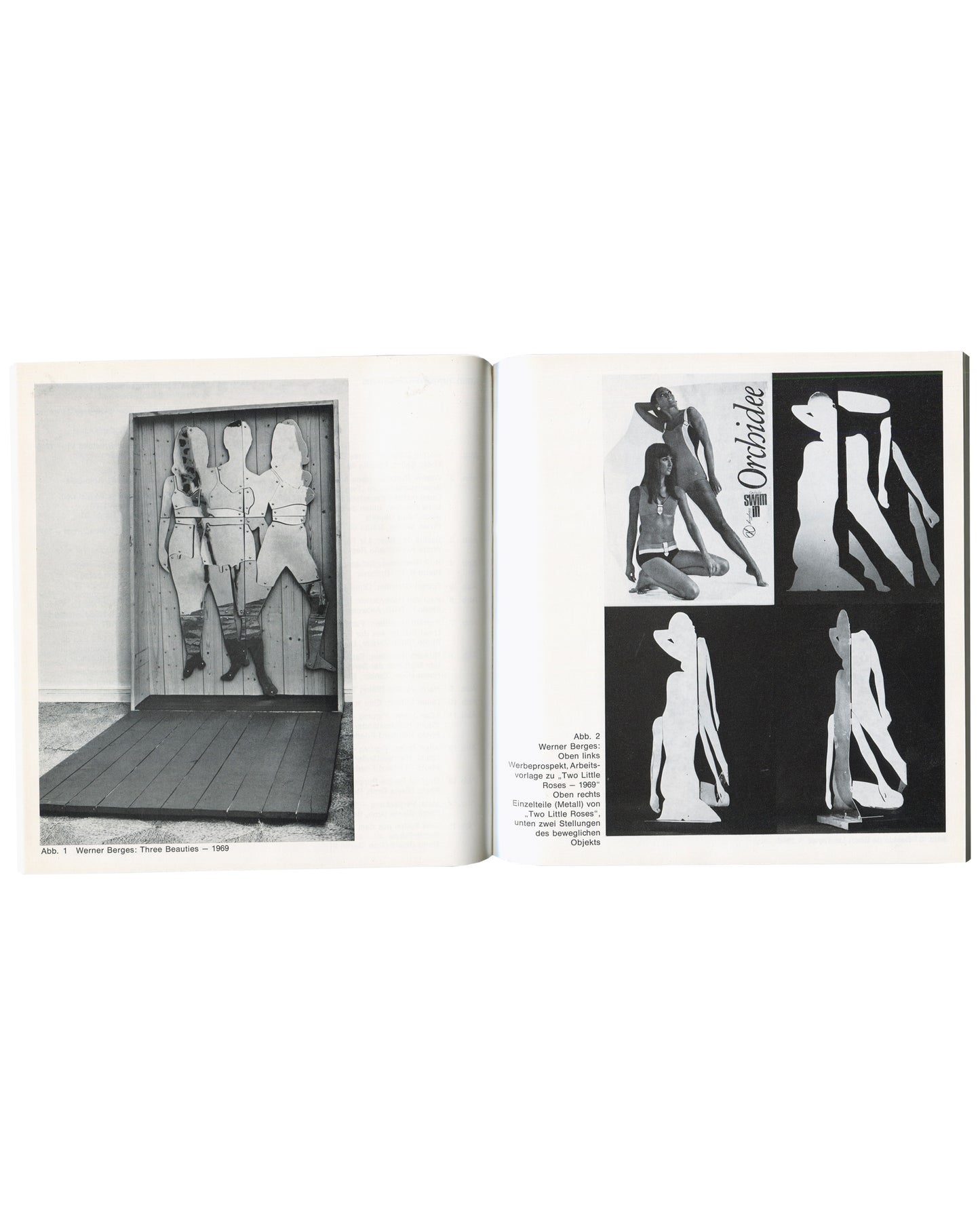 Hans Bellmer, Andy Warhol, Allen Jones — Die Puppe interior, Berges Three Beauties 1969 beside ad source and silhouettes