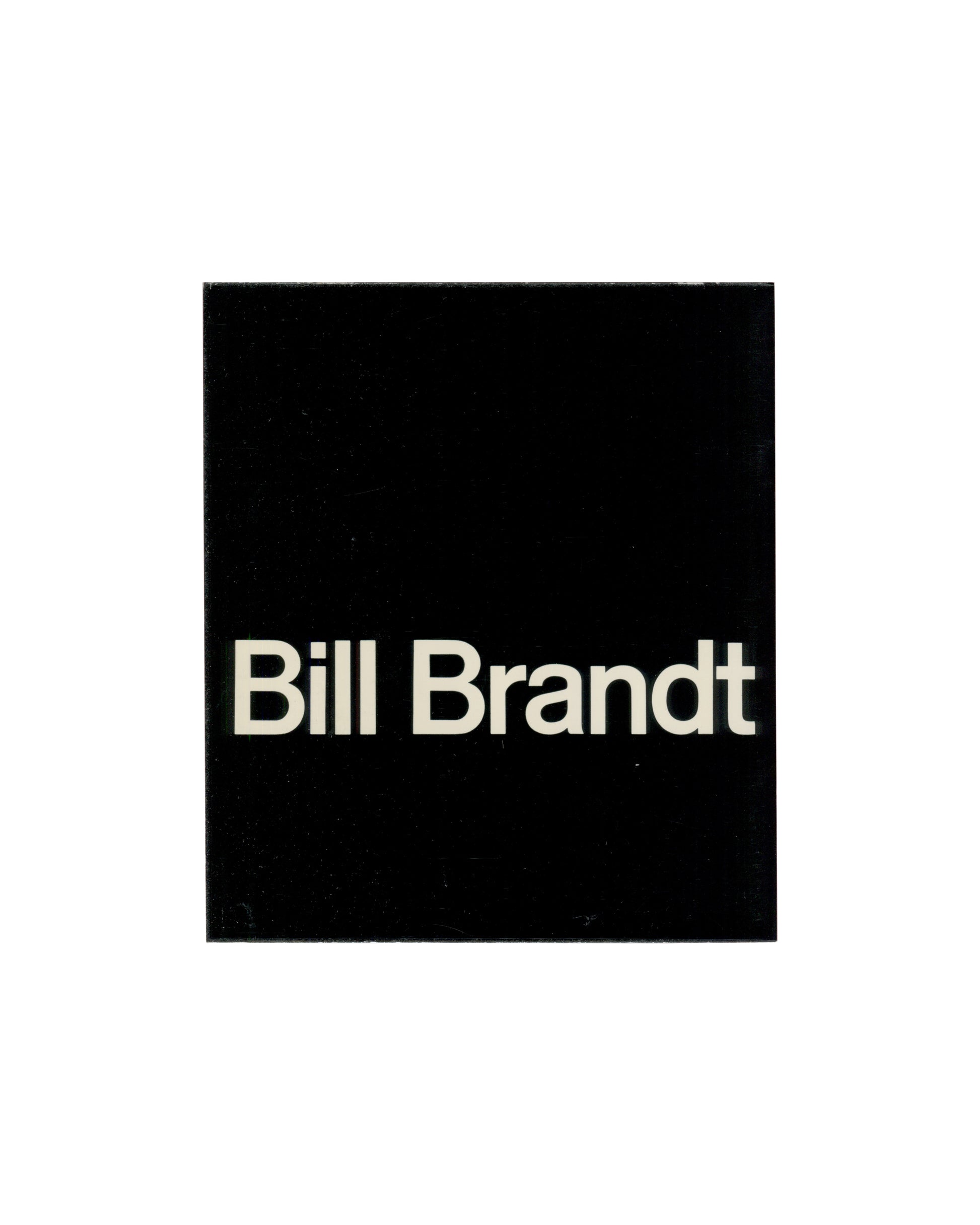 Bill Brandt, Photographs, Hayward Gallery London 1970, back cover, plain black, design Herbert Spencer