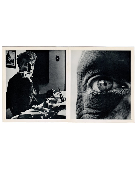 Bill Brandt, Photographs, Hayward Gallery 1970, interior spread, two black-and-white plates: portrait and extreme close-up eye