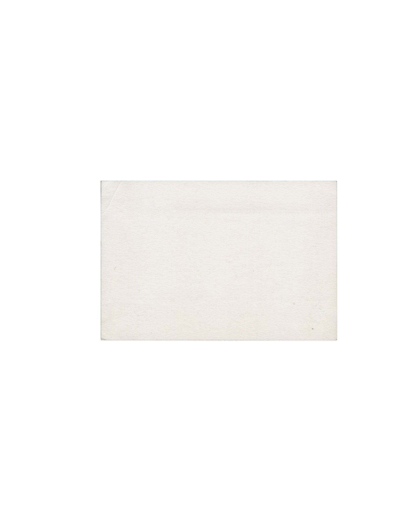 Verso Roger Brown, Galerie Darthea Speyer, Paris, 1974. Invitation verso: plain cream-white card, entirely unprinted. Diagonal creasing at upper corners, light age toning.