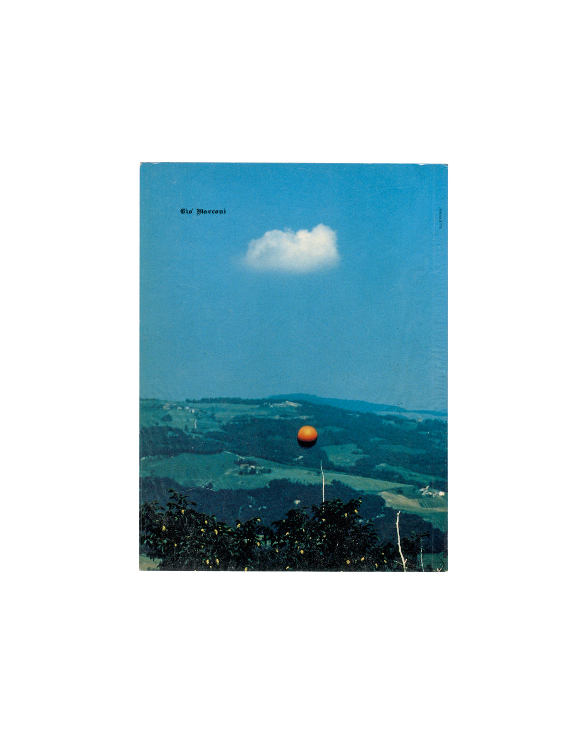 Instructions, Gio' Marconi, Milan, 1992, front cover: landscape with orange balloon and cloud, blackletter title