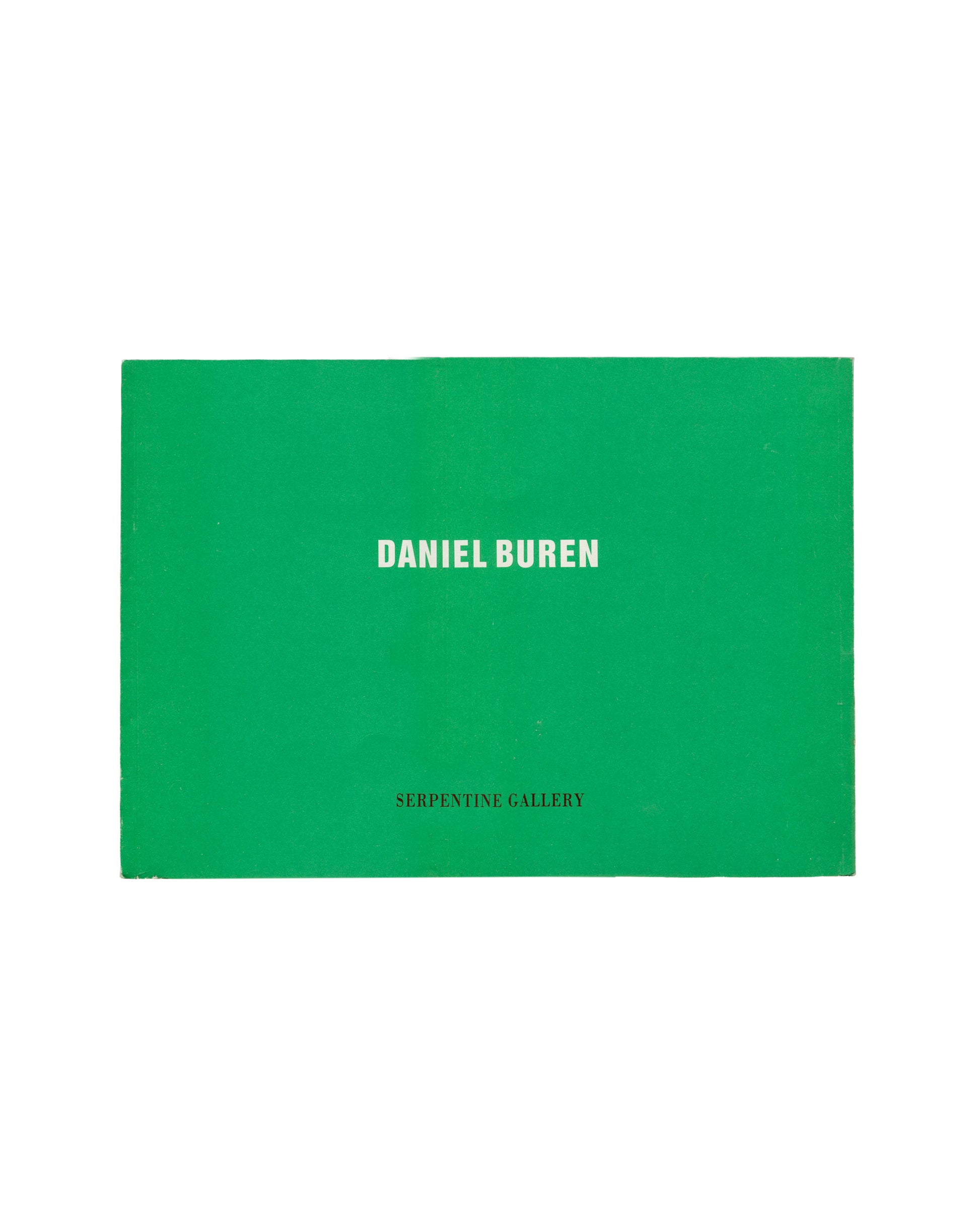 Daniel Buren, Sketches for a Work in Situ, Serpentine Gallery, 1987, green front cover