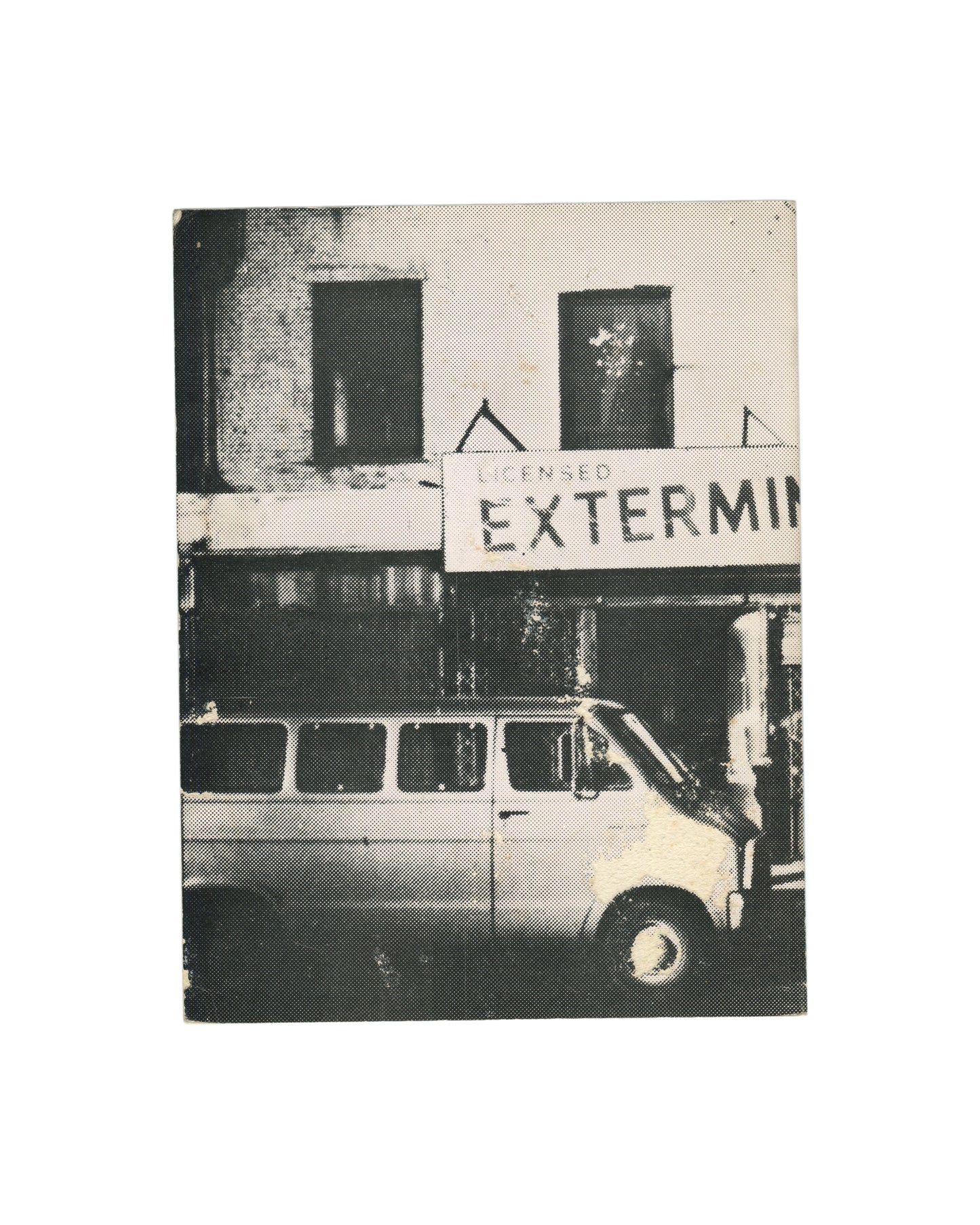 Reverse of 1973 William S. Burroughs White Subway, Aloes Books. Plain unprinted card back cover showing age toning, foxing, and handling marks consistent with a small-press publication of the period.