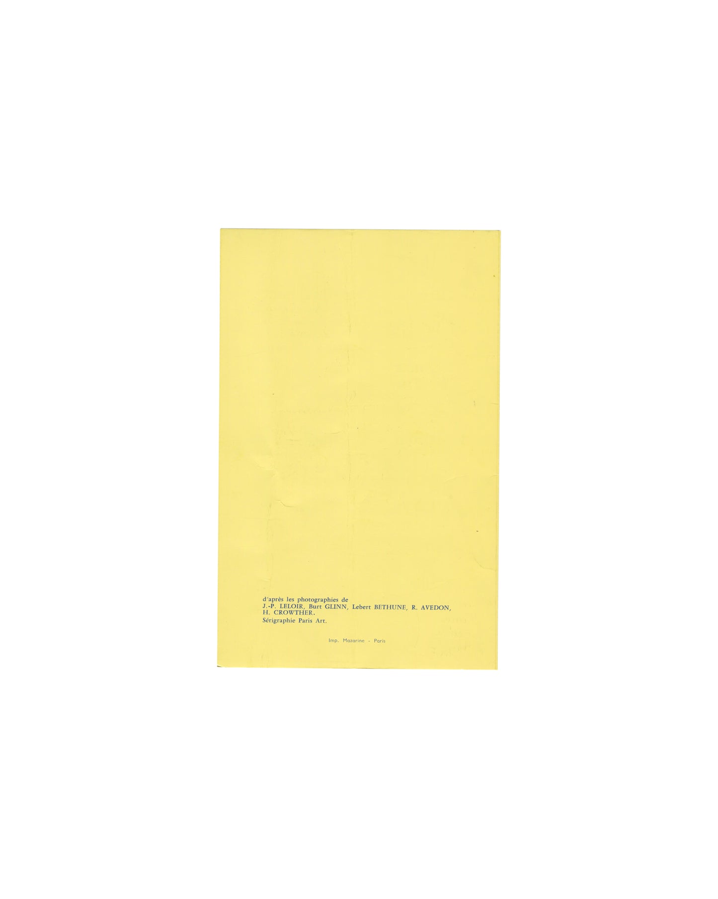 BERNARD RANCILLAC — Les Américains, Annotated Exhibition Handout, Galerie Mommaton, Paris, 1968