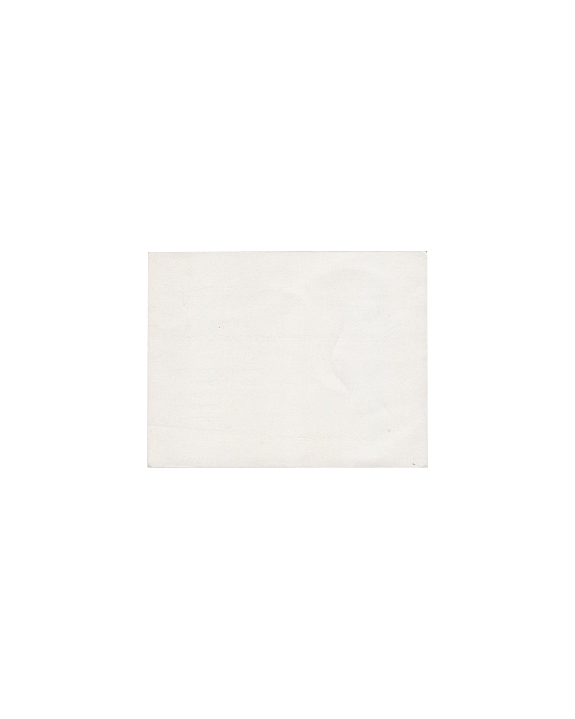 unprinted white card stock, light age toning, Brunidor invitation, Paris, 1973 
