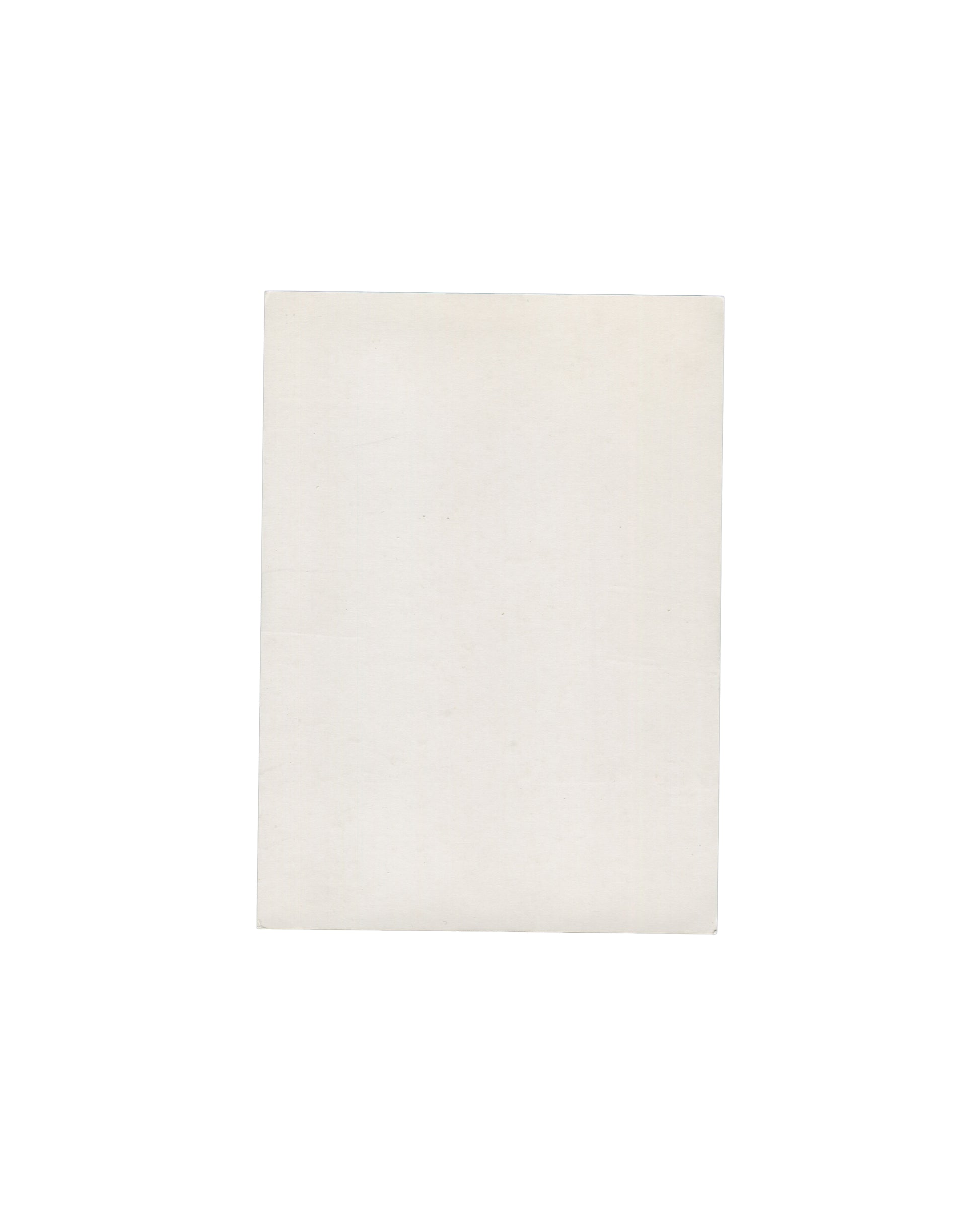 Verso Rafael Canogar, Construcciones 1968–1975, A.R.C. 2, Musée d'Art moderne de la Ville de Paris, 1975. Invitation verso: plain cream-white card stock, entirely unprinted. Light age toning, minor surface marks.