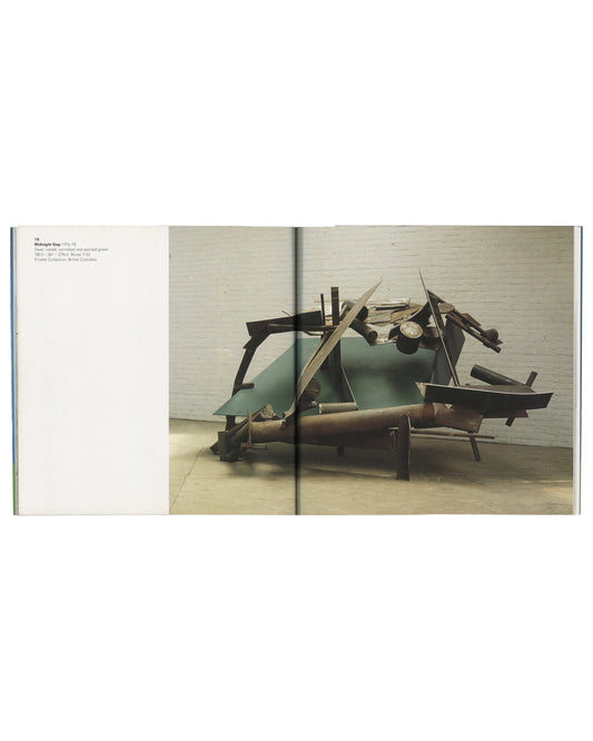Anthony Caro, Sculpture 1969–84, 1984, rear cover, plain blue and green bands with small dark specks
