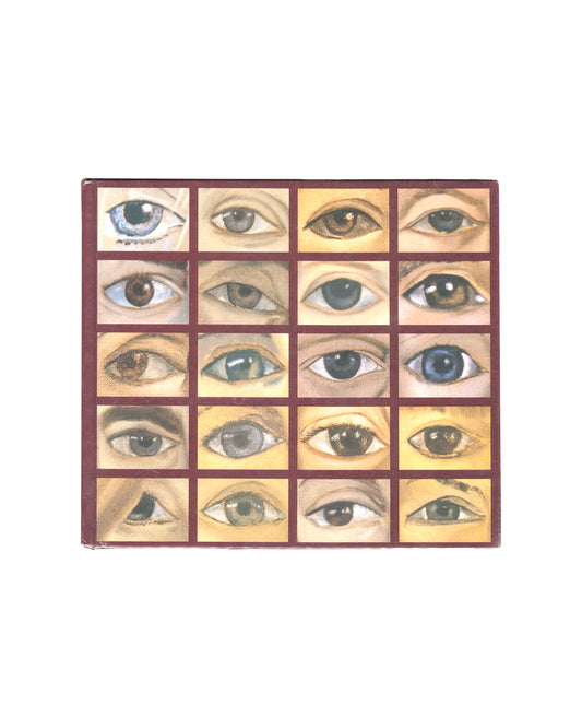 Francesco Clemente, Portraits, Mary Boone Gallery 2007, front cover, grid of twenty painted eyes, dark red ground 