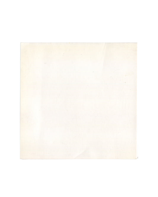 Reverse of 1999 Centre Wallonie-Bruxelles Dada Surréalisme Avant-Gardes invitation, showing plain cream card stock with light age toning and faint surface marks.