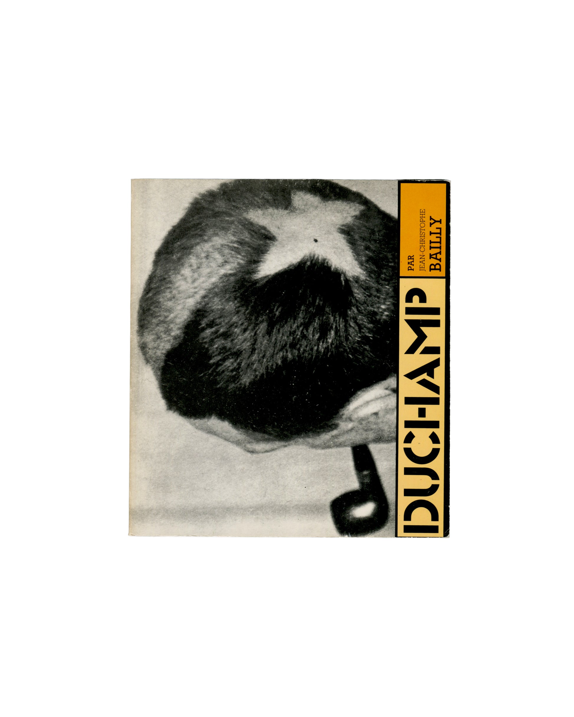 Marcel Duchamp, Duchamp par Jean-Christophe Bailly, Fernand Hazan, 1984, front cover, tonsured head, vertical format