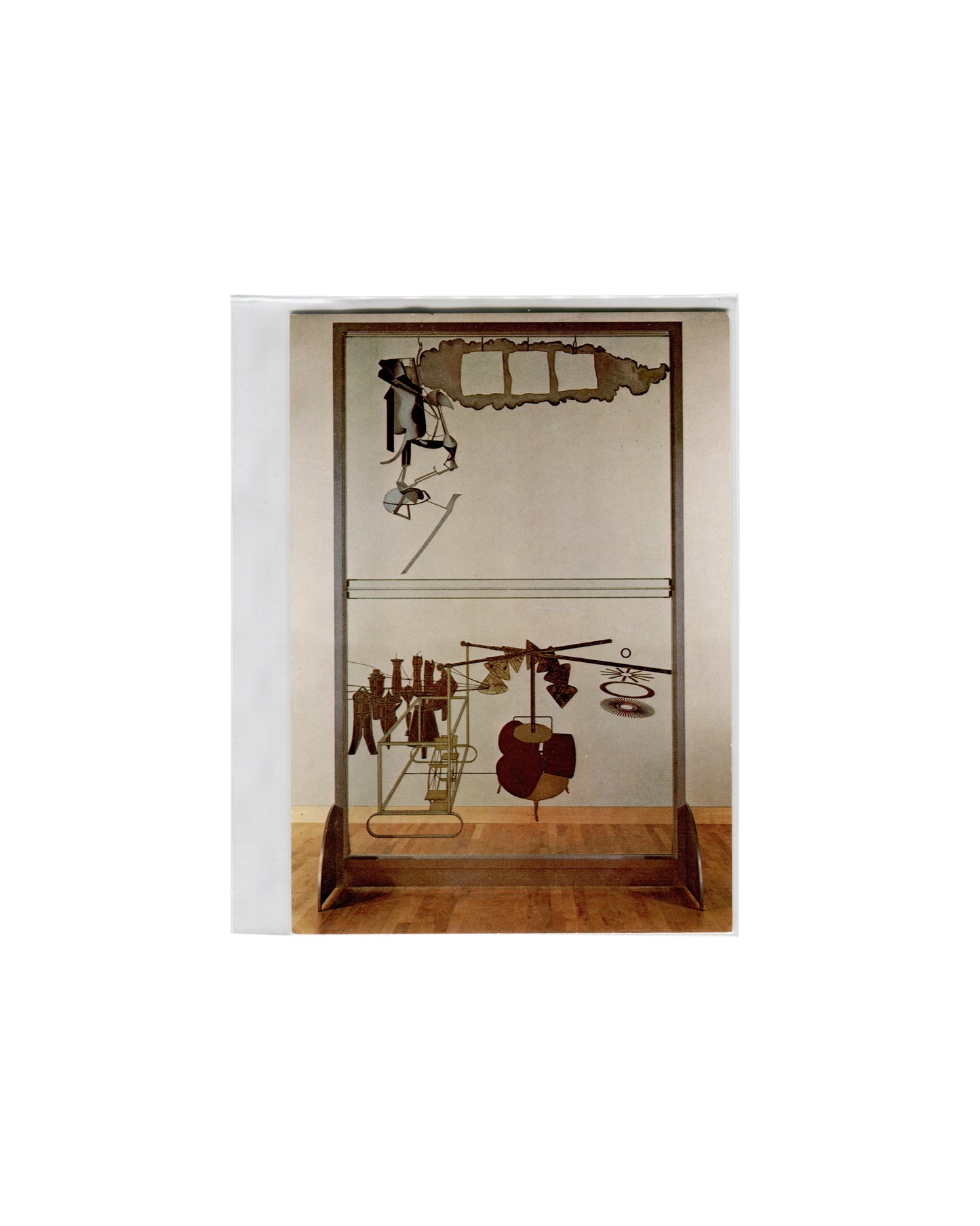 MARCEL DUCHAMP / RICHARD HAMILTON — The Bride Stripped Bare by Her Bachelors, Even (The Large Glass). Tate Gallery postcard, c. 1981
