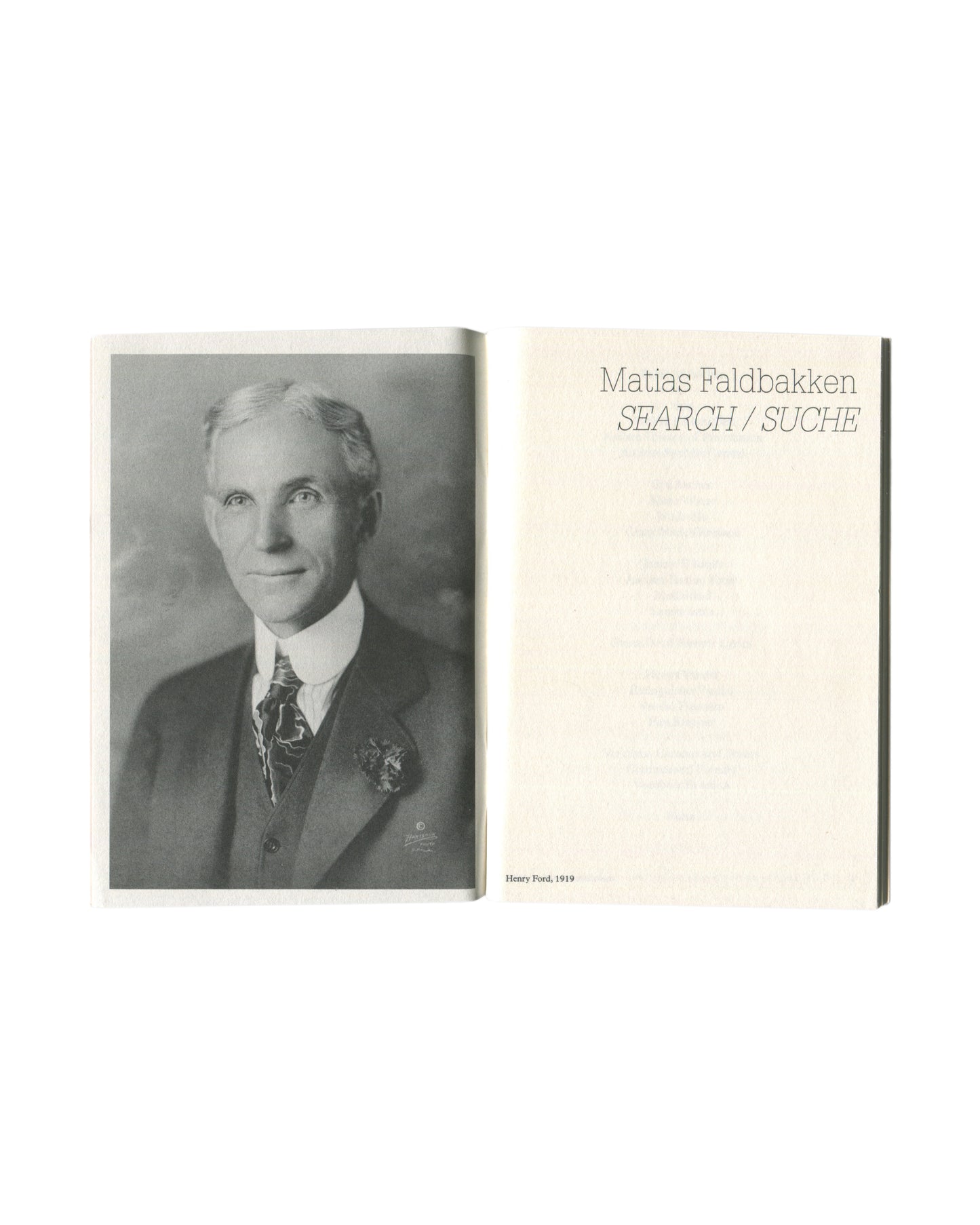  Interior spread showing Henry Ford, 1919 portrait photograph opposite the title page.

