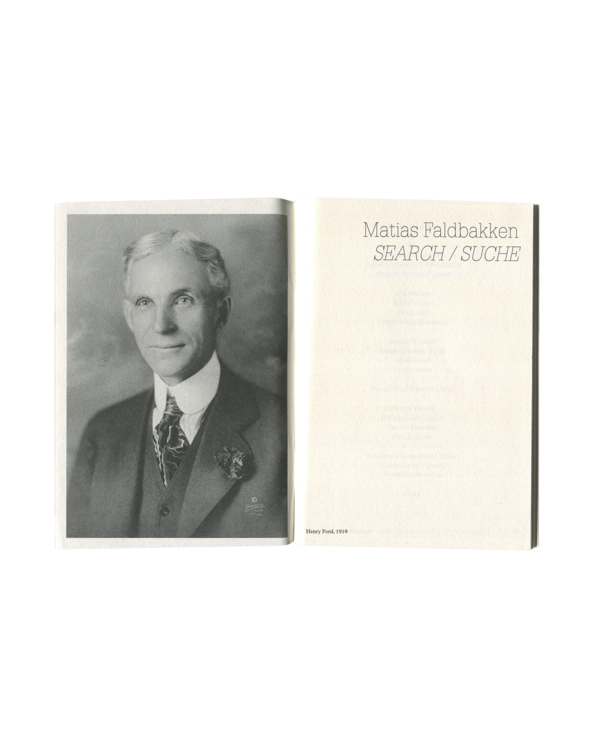  Interior spread showing Henry Ford, 1919 portrait photograph opposite the title page.

