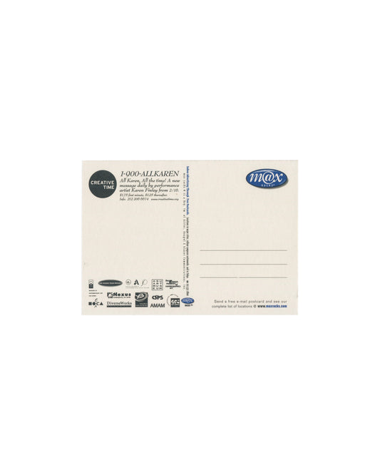 KAREN FINLEY — 1-900-ALL-KAREN, Creative Time, 1998