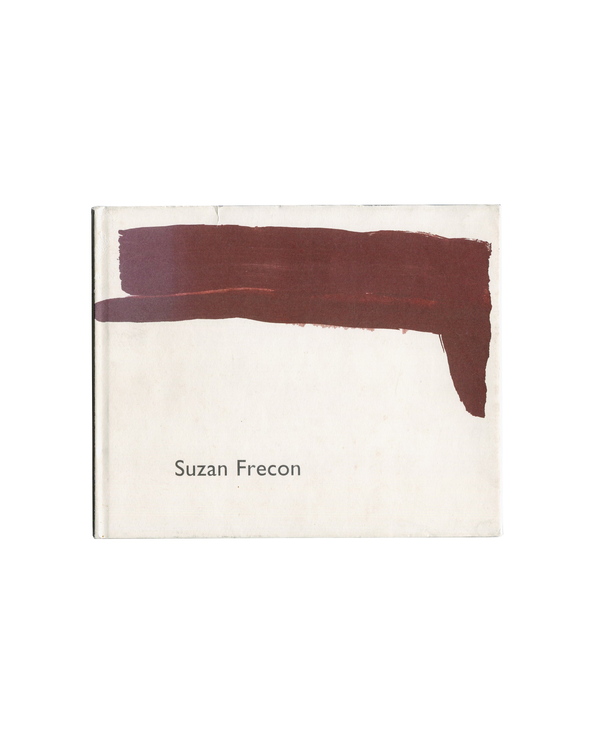 Suzan Frecon, Paintings, Richter Verlag, 1999, illustrated dust jacket, single oxblood brushstroke across upper third, artist name in grey below