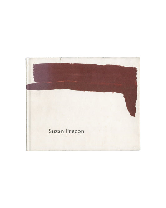 Suzan Frecon, Paintings, Richter Verlag, 1999, illustrated dust jacket, single oxblood brushstroke across upper third, artist name in grey below