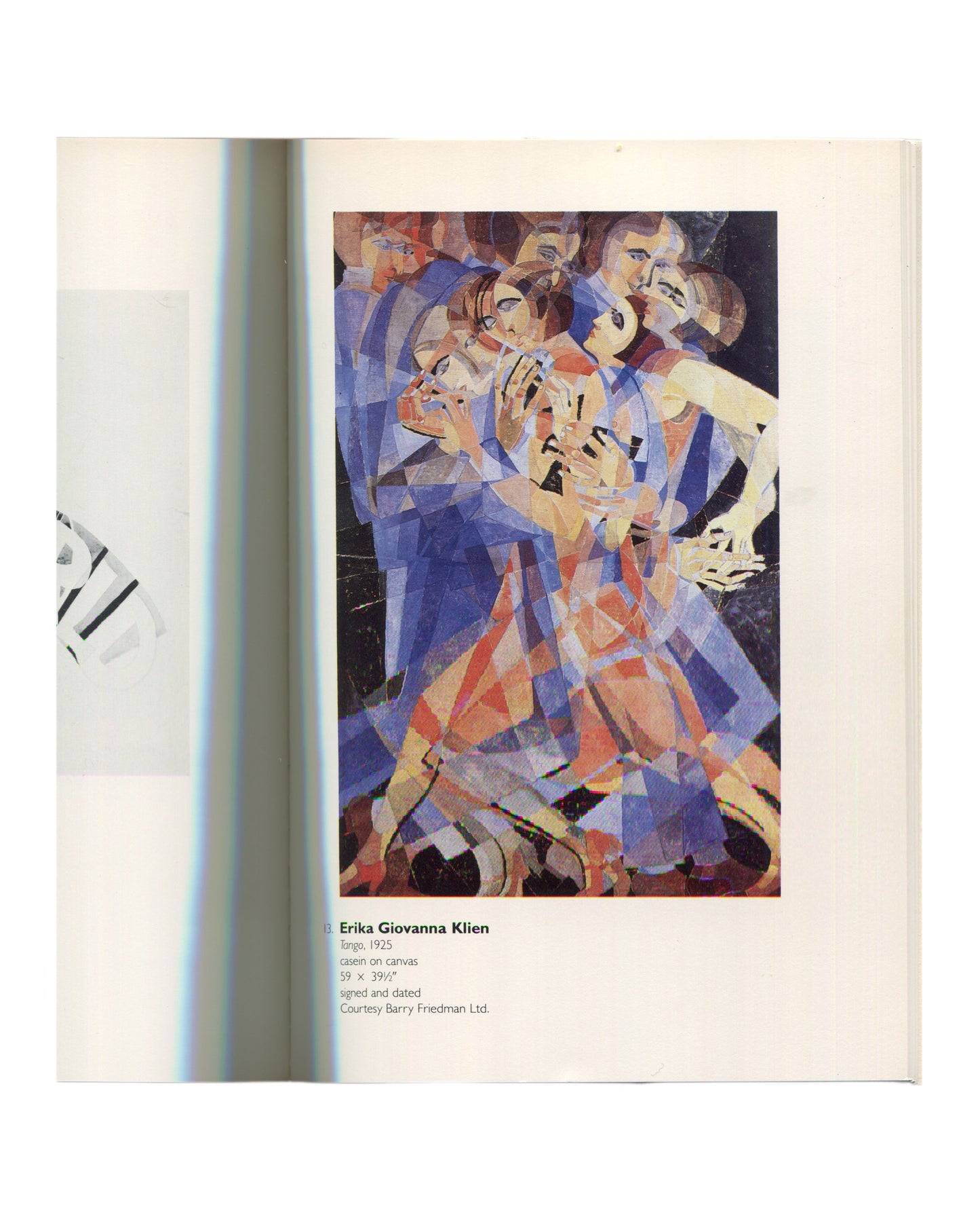 Interior spread: Erika Giovanna Klien, Tango, 1925. Casein on canvas. Rachel Adler Gallery, 1987.