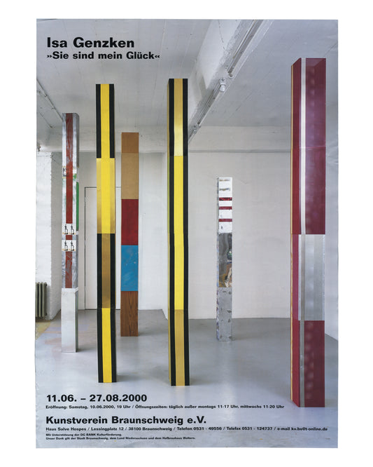 ISA GENZKEN — Sie sind mein Glück, Exhibition Poster, Kunstverein Braunschweig, 2000