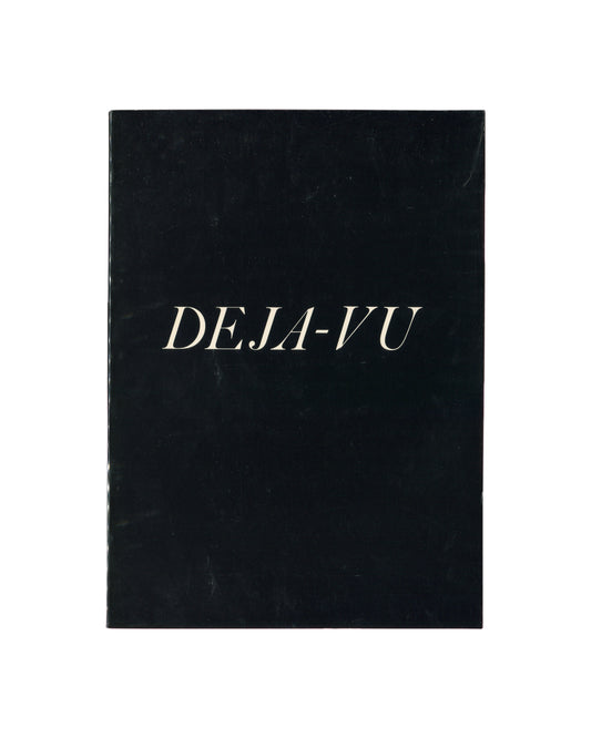 Cover Cover of Ralph Gibson, Deja-Vu, Lustrum Press, New York, 1973, showing the title in white italic serif type centred on a solid black softcover.