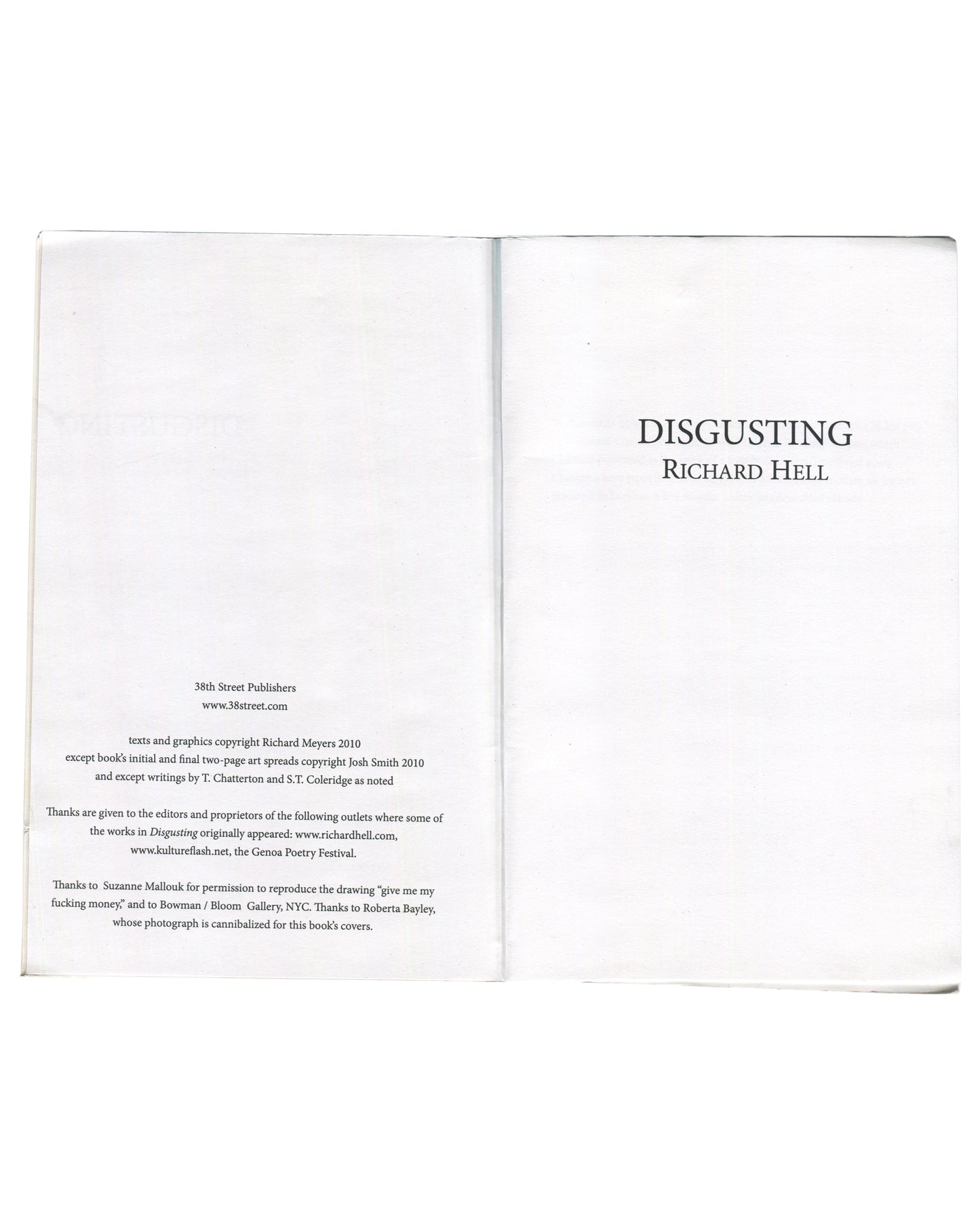Richard Hell / Josh Smith — Disgusting — 2010