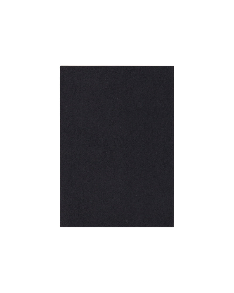 Henrik Olesen — Some Faggy Gestures, Galerie Daniel Buchholz Berlin 2008, recto: near-total black printed field on white card