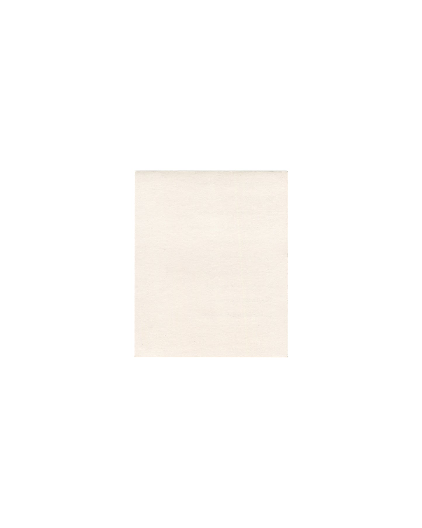 Irène Jacob, Exposition Galerie Furstenberg 1959; invitation verso, plain cream paper with age toning